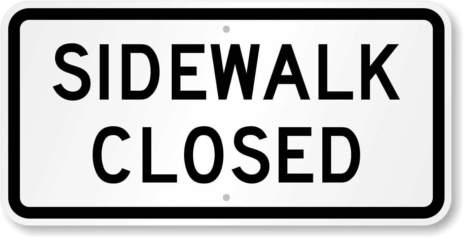 SmartSign 12 x 24 inch MUTCD-Compliant Metal Sign, Black & White, Reflective, Durable Aluminum — 12x24 inches