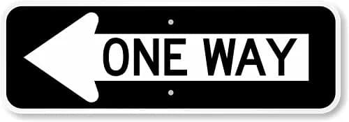 SmartSign 8 x 24 inch MUTCD-Compliant Metal Sign with Left Arrow, 80 mil Aluminum, 3M Laminated Reflective Material thumbnail 1