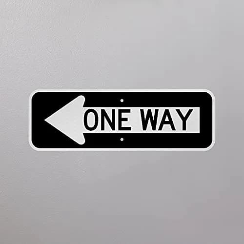 SmartSign 8 x 24 inch MUTCD-Compliant Metal Sign with Left Arrow, 80 mil Aluminum, 3M Laminated Reflective Material thumbnail 5