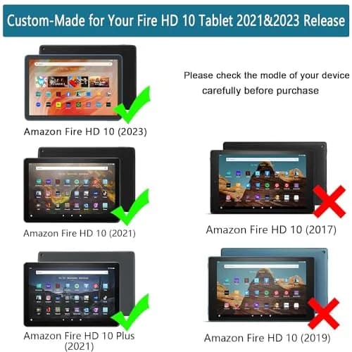 DICEKOO Fire HD 10 & HD 10 Plus 13th/11th Gen Kids Tablet Case | Drop-Resistant, Handle & Stand, Pink thumbnail 2