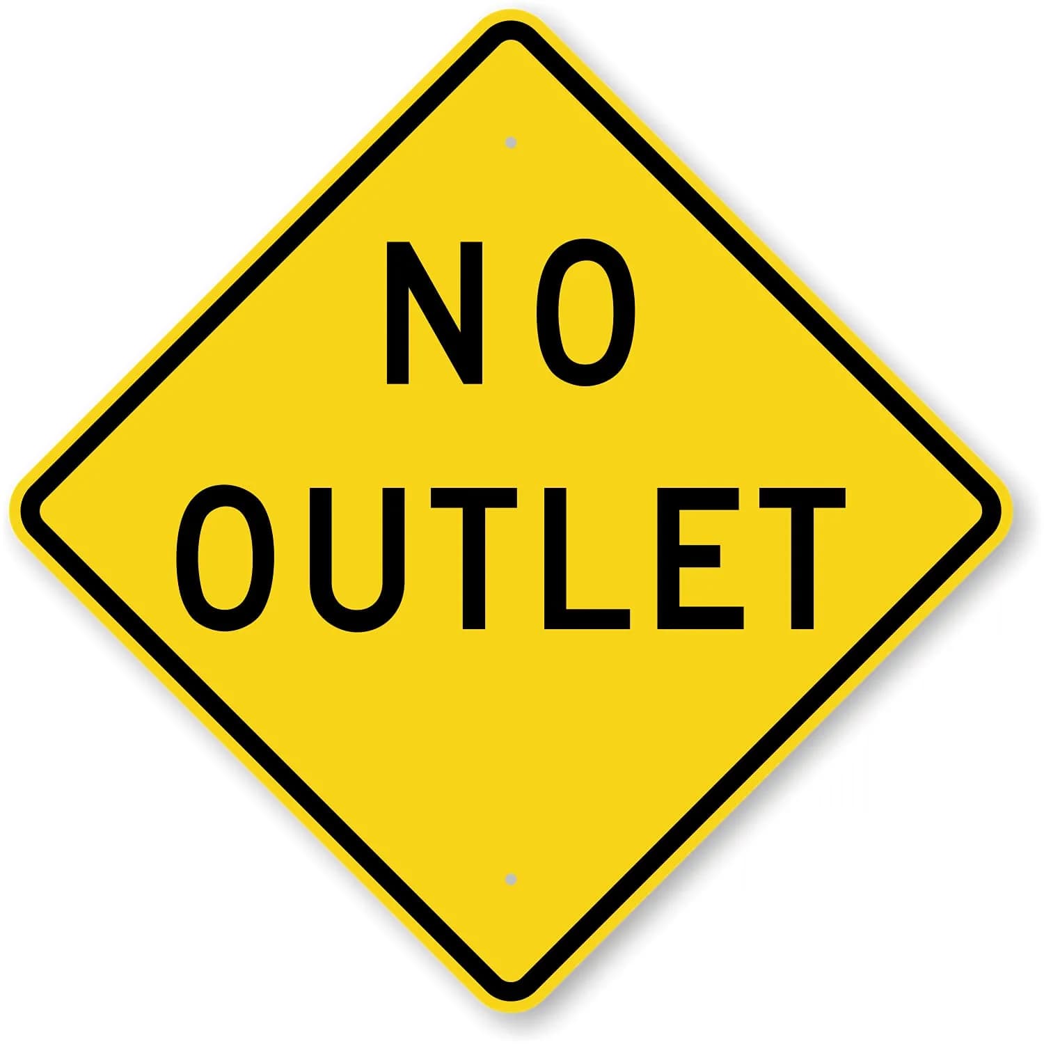 SmartSign 24 x 24 inch MUTCD-Compliant Metal Sign, Aluminum, Black and Yellow | MUTCD & DOT Approved — Black and Yellow