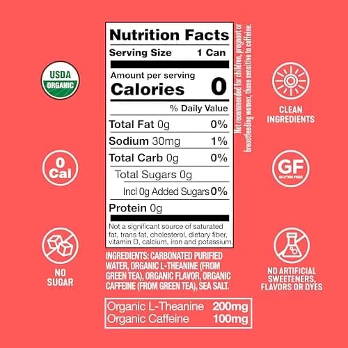 ARDOR ENERGY Pink Grapefruit Sparkling Water 12 Fl Oz | Unsweetened, Organic, Zero Calorie thumbnail 6