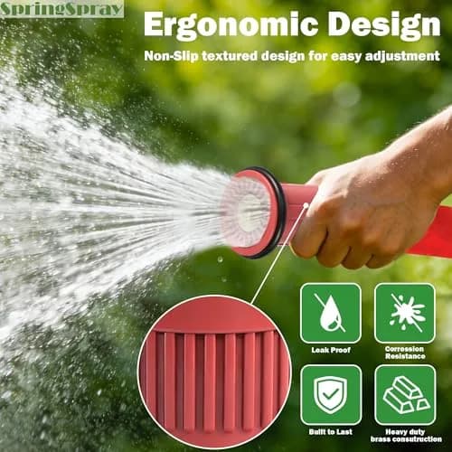 SpringSpray 1 Inch Fire Hose Nozzle Thermoplastic NH/NST 1" Fire Nozzles | Adjustable, Lightweight & Durable thumbnail 5