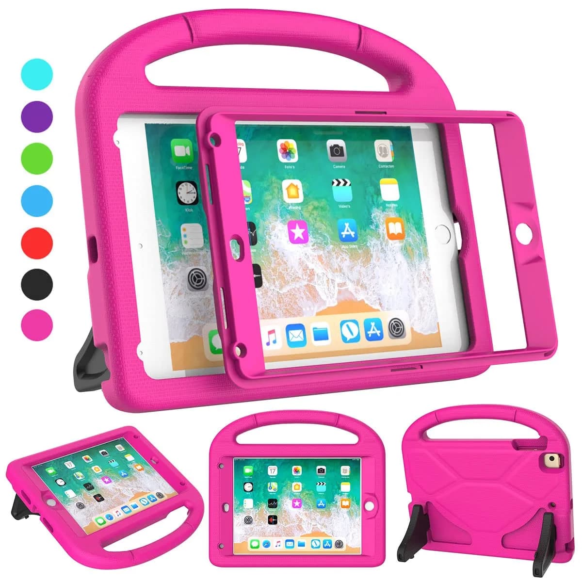 Suplik Kids Case for iPad Mini 4/5 (7.9-inch) | Shockproof, Kid-Safe, Screen Protector — Pink
