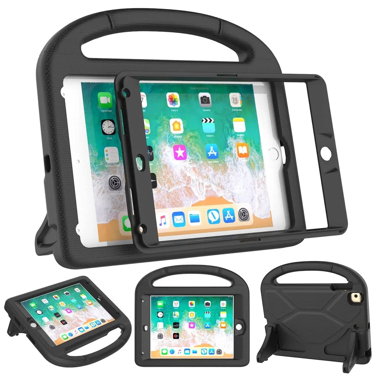 Suplik Kids Case for iPad Mini 4/5 (7.9-inch) | Shockproof, Kid-Safe, Screen Protector — Black