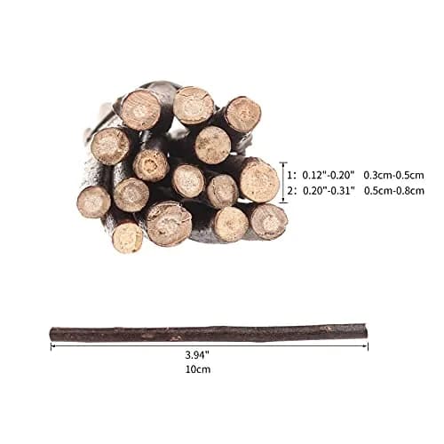 YPZAKA Natural Birch Wood Log Sticks for Crafts, 10 cm (4 Inch) — 150-Piece Pack thumbnail 3