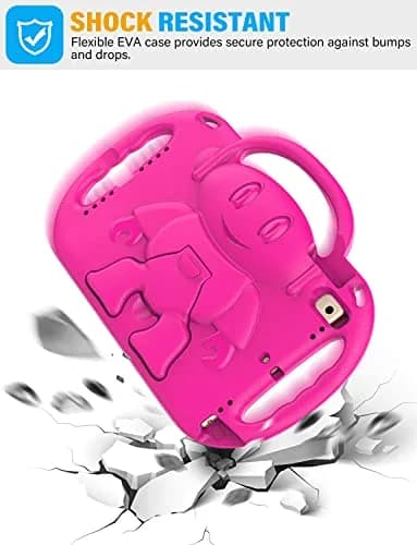 Suplik Kids Case for iPad 5th/6th Gen & iPad Air 1/2 & iPad Pro 9.7, Pink | Shockproof, Adjustable Strap & Kickstand thumbnail 4