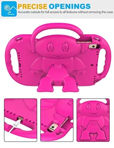 Suplik Kids Case for iPad 5th/6th Gen & iPad Air 1/2 & iPad Pro 9.7, Pink | Shockproof, Adjustable Strap & Kickstand thumbnail 5