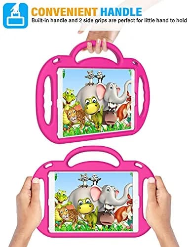 Suplik Kids Case for iPad 5th/6th Gen & iPad Air 1/2 & iPad Pro 9.7, Pink | Shockproof, Adjustable Strap & Kickstand thumbnail 6