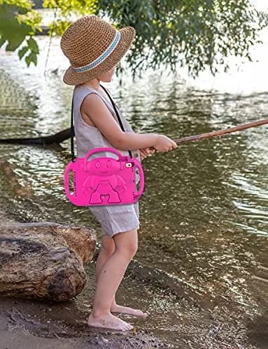 Suplik Kids Case for iPad 5th/6th Gen & iPad Air 1/2 & iPad Pro 9.7, Pink | Shockproof, Adjustable Strap & Kickstand thumbnail 8