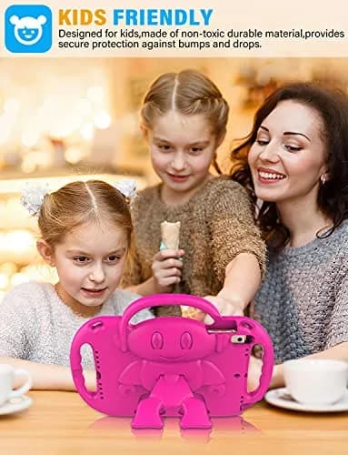 Suplik Kids Case for iPad 5th/6th Gen & iPad Air 1/2 & iPad Pro 9.7, Pink | Shockproof, Adjustable Strap & Kickstand thumbnail 3