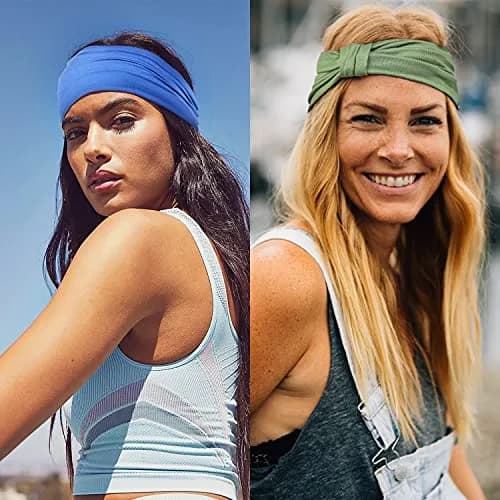 GiLi 6 Pack Wide Headbands for Women 5.5-inch | Non Slip, Soft Elastic, Sweat-Wicking Head Wraps thumbnail 6