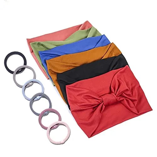 GiLi 6 Pack Wide Headbands for Women 5.5-inch | Non Slip, Soft Elastic, Sweat-Wicking Head Wraps thumbnail 7
