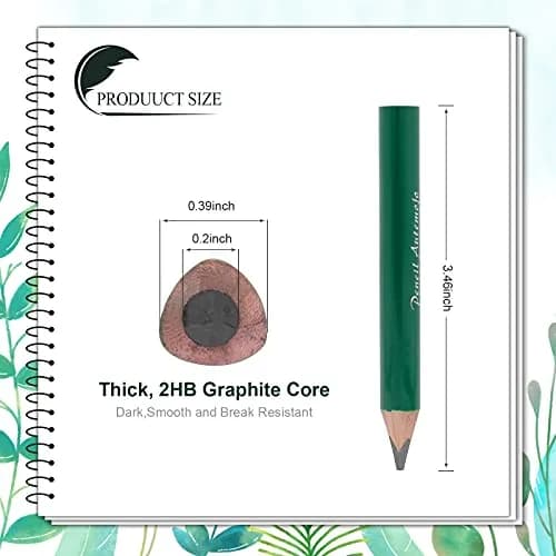 AUTEMOJO Triangular Fat Pencils 8.9 cm (3.5 inch) | Ergonomic Grip for Young Children thumbnail 2