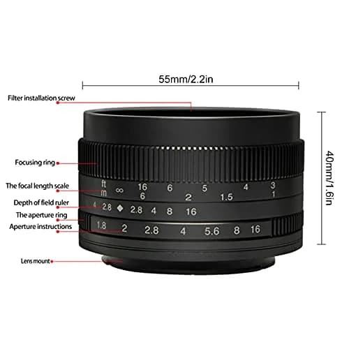 Archuu 50mm F1.8 FX Mount Lens | Large Aperture, All Metal, Compact for Fuji XT4/XS10/XT3/XT30 thumbnail 9