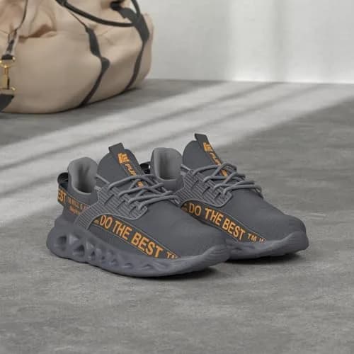 Furuian Steel Toe Shoes for Men Women | Slip-On Safety Work Shoes 6 Men/5.5 Women (Grey) thumbnail 3