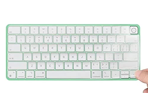 CASEDAO Transparent TPU Keyboard Cover Skin for 2024 2023 2021 iMac 24-inch Magic Keyboard US Layout (1-Pack) thumbnail 1