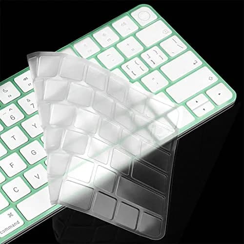 CASEDAO Transparent TPU Keyboard Cover Skin for 2024 2023 2021 iMac 24-inch Magic Keyboard US Layout (1-Pack) thumbnail 2