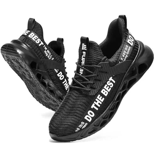 Furuian Safety Shoes Men Work Sneakers Steel Toe Lightweight Black 11.5/13 | Durable & Comfortable thumbnail 1