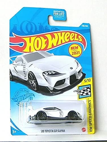 Hot Wheels DieCast 2020 Toyota GR Supra HW Speed Graphics 2 in (L) x 2 in (W) x 0.5 in (H) | Collector's Diecast Model thumbnail 1