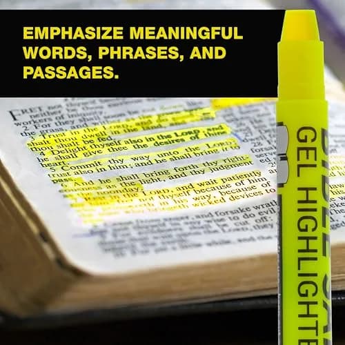 US Office Supply Bible Safe Highlighter Set of 6, Neon Yellow | No Bleed, Pastel Gel Markers for Bible & Journaling thumbnail 4