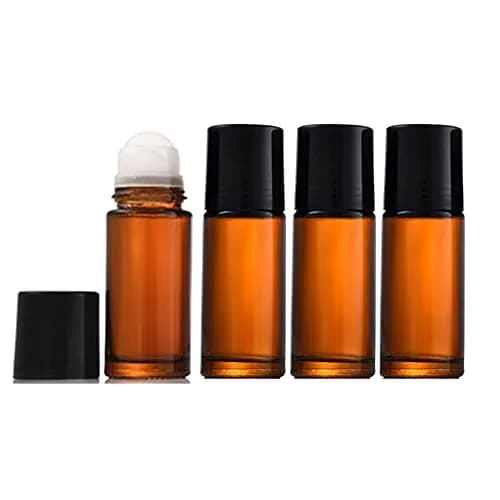 Wresty 50ml Amber Glass Roll On Bottle | Leak-Proof Essential Oil Container for Travel & Cosmetics thumbnail 1