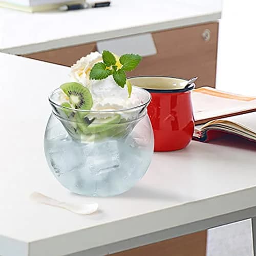 MDLUU 2-Pack Glass Caviar Chiller Server with Mother of Pearl Spoon, 16.9 oz (499 ml) Ice Bowl thumbnail 6
