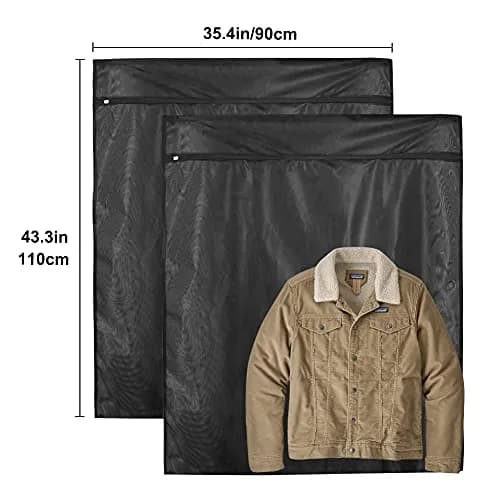 Tenn Well Extra Large Mesh Laundry Bags with Zipper (2-Pack, 110 x 90cm / 43 x 35 Inches) | Durable Wash Bags for Delicates, Bedding, Travel thumbnail 2