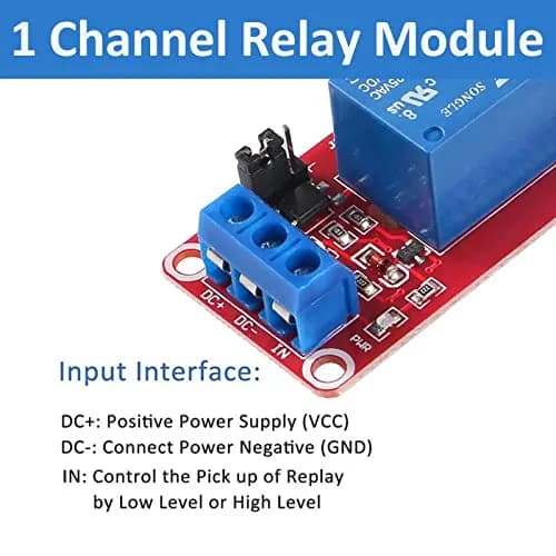 AEDIKO 5V 4pcs Relay Module - 1 Channel, Optocoupler Isolated, 10A Load | Arduino Compatible thumbnail 5