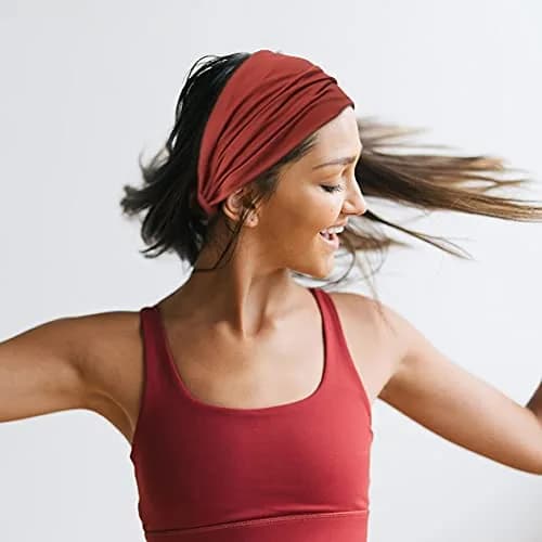 GiLi 2 Pack Wide Headbands for Women 5.5-inch | Sweat-wicking, Non Slip, Soft Cotton thumbnail 2