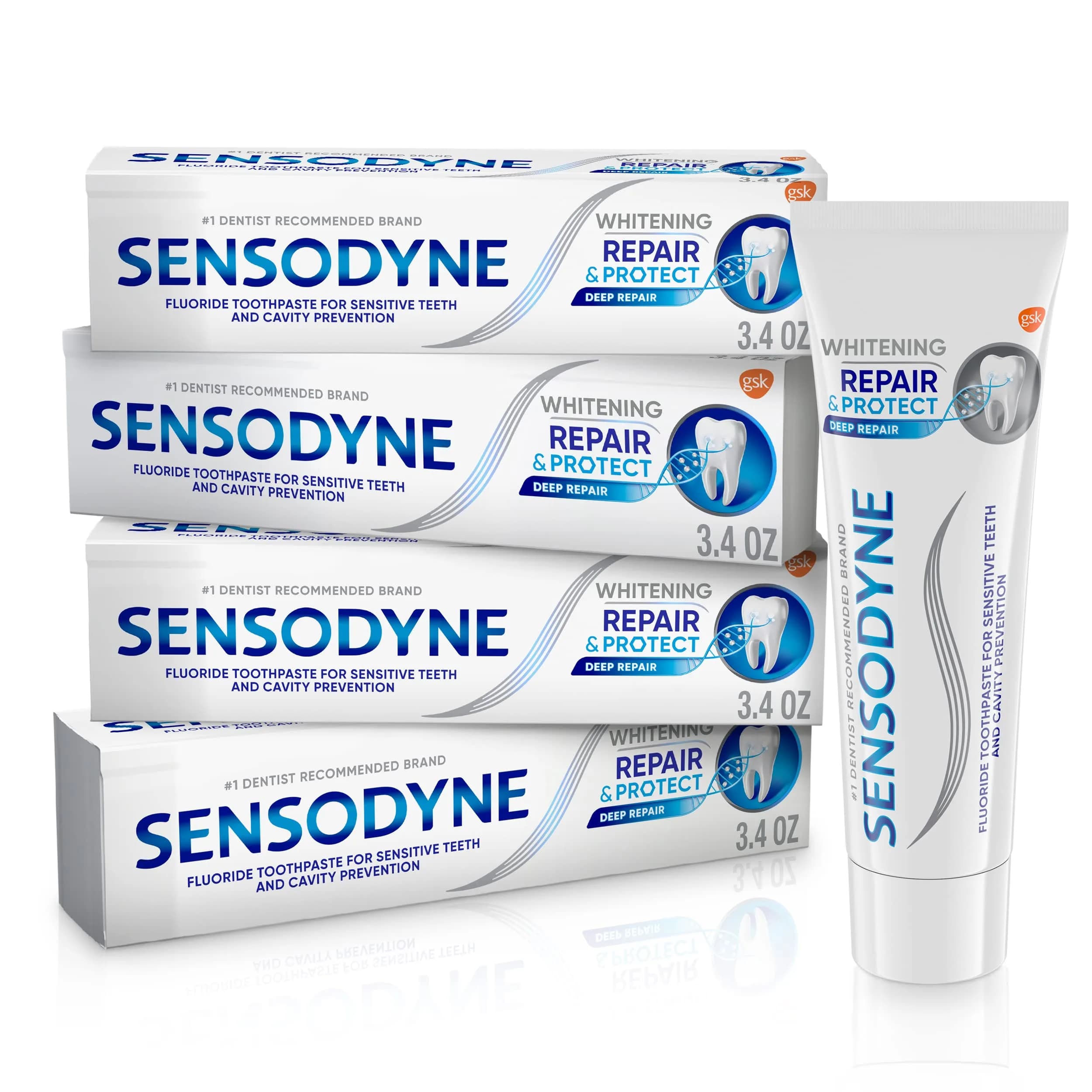 Sensodyne Repair and Protect Whitening Toothpaste 13.6 oz (480g) | Clinically Proven Sensitivity Relief