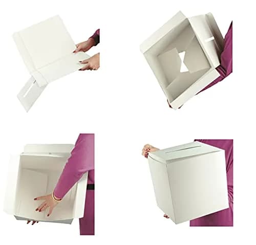 Beistle White Card Box Holders 2 Piece 30.48cm x 30.48cm (12" x 12") | Customizable for Any Celebration thumbnail 4
