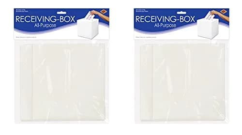 Beistle White Card Box Holders 2 Piece 30.48cm x 30.48cm (12" x 12") | Customizable for Any Celebration thumbnail 2