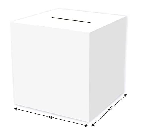 Beistle White Card Box Holders 2 Piece 30.48cm x 30.48cm (12" x 12") | Customizable for Any Celebration thumbnail 3