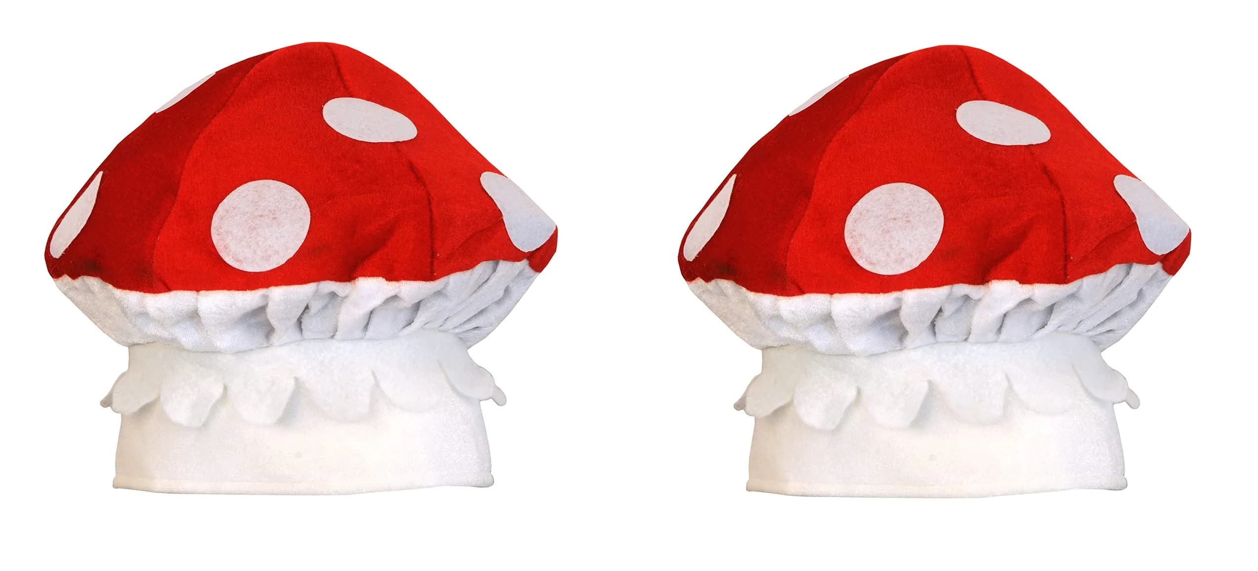 Beistle Unisex Plush Mushroom Hats 2 Pieces | Fun Arcade Party Supplies - main product image