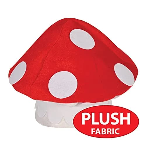 Beistle Unisex Plush Mushroom Hats 2 Pieces | Fun Arcade Party Supplies thumbnail 4