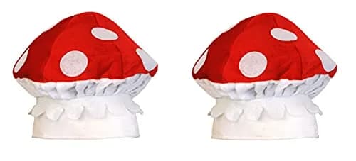 Beistle Unisex Plush Mushroom Hats 2 Pieces | Fun Arcade Party Supplies thumbnail 1