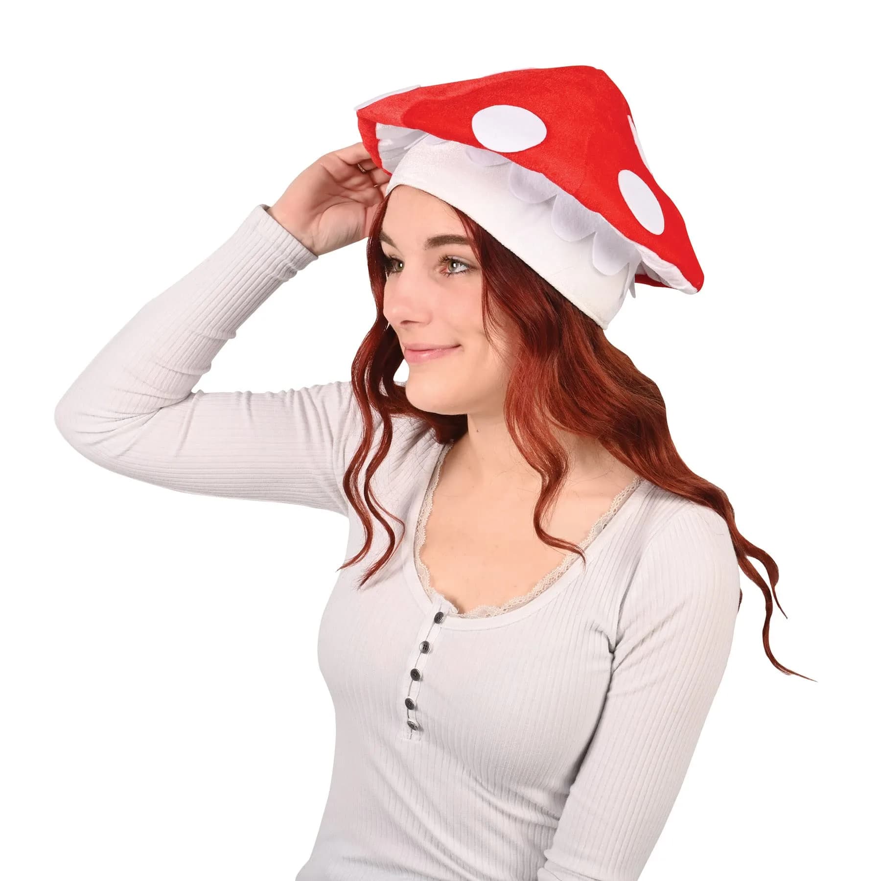 Beistle Unisex Plush Mushroom Hats 2 Pieces | Fun Arcade Party Supplies - view 2