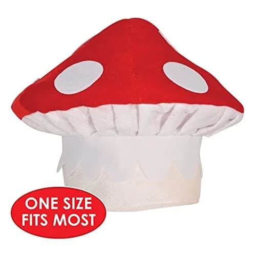 Beistle Unisex Plush Mushroom Hats 2 Pieces | Fun Arcade Party Supplies thumbnail 3