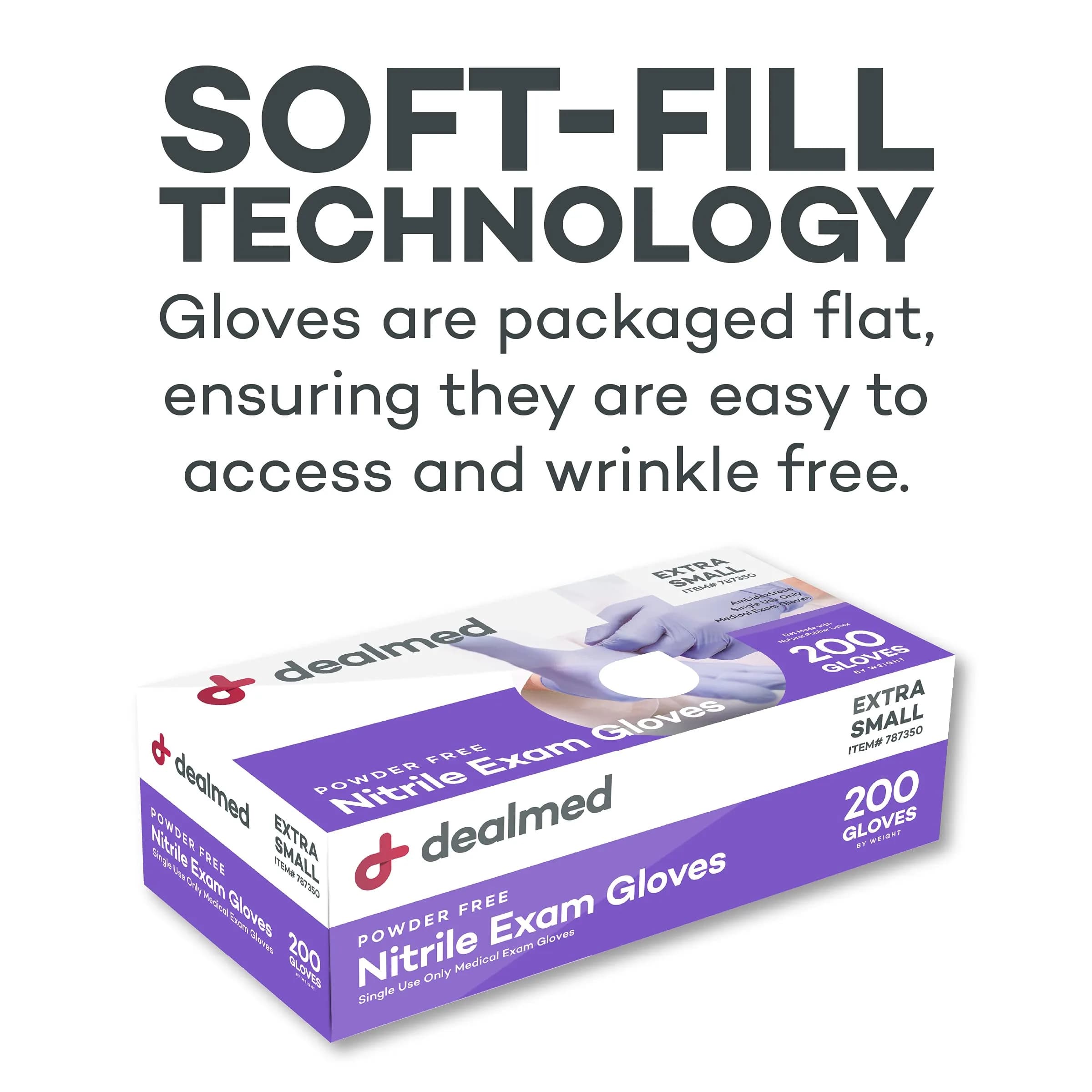 Dealmed Purple Nitrile Exam Gloves XL (1800 Count) | Multi-Purpose Protective Gloves for Lab & Medical Use - view 7