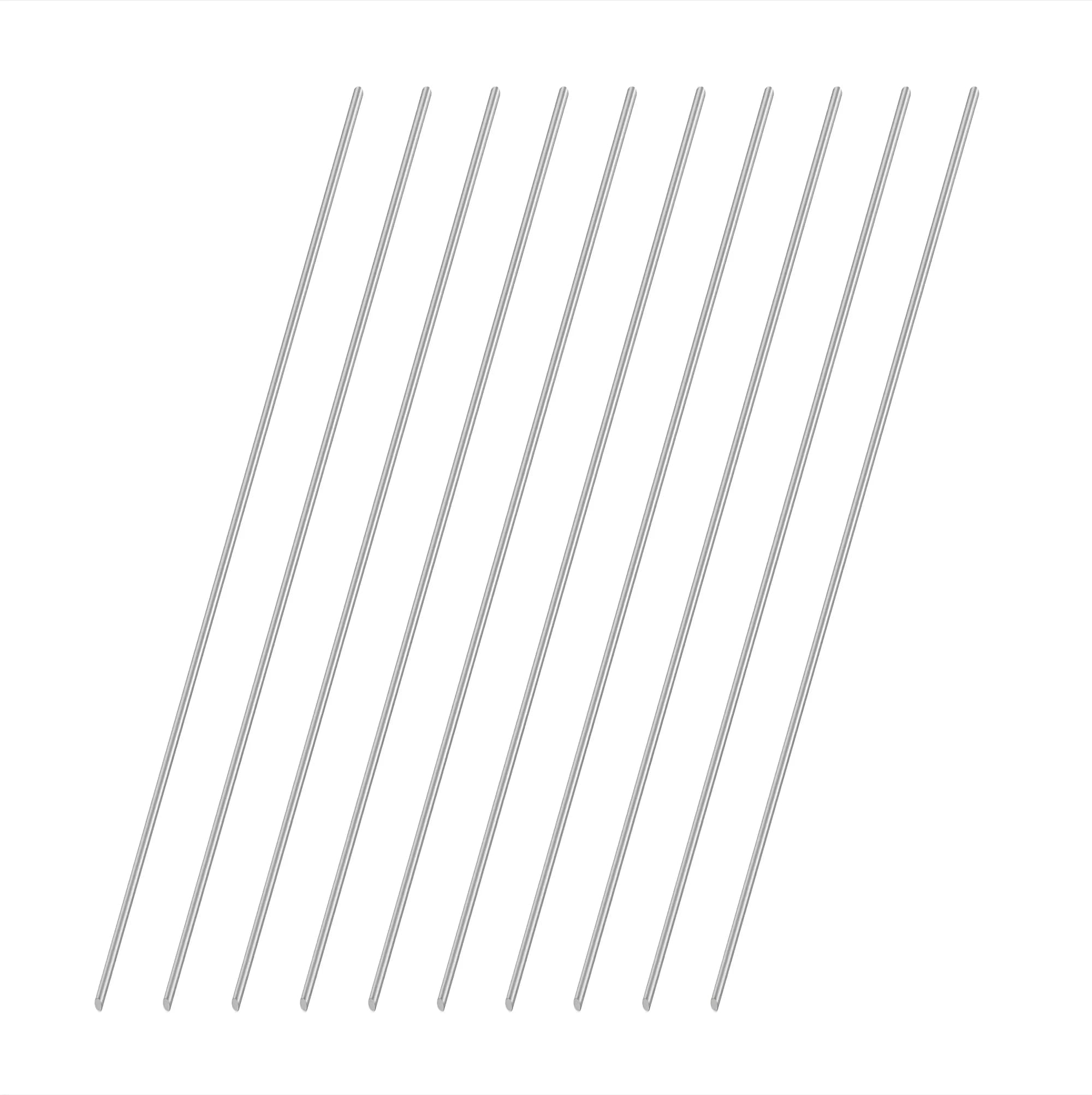VictorsHome 304 Stainless Steel Round Rod 1mm x 200mm | DIY Crafts Metal Shaft Bar Stock (10pcs, Silver)