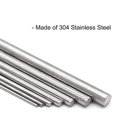 VictorsHome 304 Stainless Steel Round Rod 1mm x 200mm | DIY Crafts Metal Shaft Bar Stock (10pcs, Silver) thumbnail 3