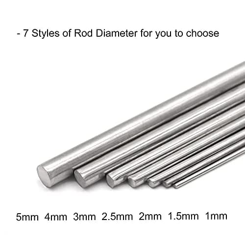 VictorsHome 304 Stainless Steel Round Rod 5mm (0.2") x 200mm (8") | 10pcs Metal Solid Shaft for DIY Crafts thumbnail 4