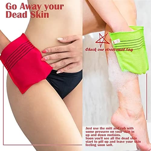 etreetowel Korean Exfoliating Bath Washcloth Mitts 30 Pack | Premium Viscose Rayon for Smooth Skin thumbnail 3