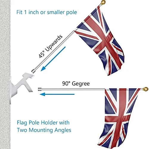 Haoridul Heavy Duty Flag Pole Holder Mount 1" Inner Diameter | Rust Free Aluminum with 3 Butterfly Screws thumbnail 3