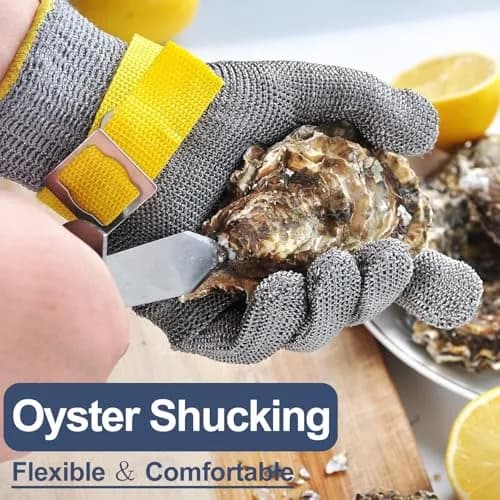 Dowellife ANSI A9 Cut Resistant Glove Large (Pack of 1) | Food Safe Stainless Steel Mesh for Kitchen & Butcher thumbnail 5