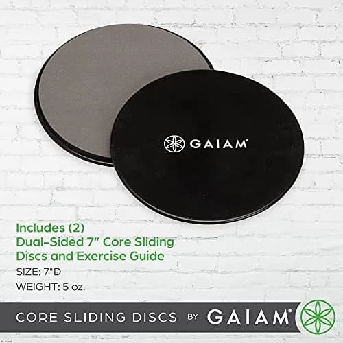 Gaiam Core Sliding Discs, Dual-Sided Ab Sliders, Set of 2 | Reversible for Carpet & Hard Floors thumbnail 4