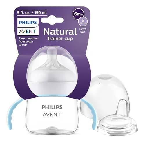Philips Avent Natural Trainer Cup 150ml (5 oz) | BPA-Free Baby Transition Cup with Soft Spout thumbnail 1