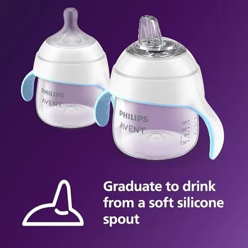 Philips Avent Natural Trainer Cup 150ml (5 oz) | BPA-Free Baby Transition Cup with Soft Spout thumbnail 4
