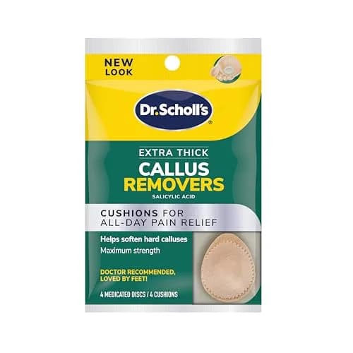 Dr. Scholl's Extra Thick Callus Remover Discs 4 Count | Medicated Pads for Softening Hard Calluses and All-Day Pain Relief thumbnail 1